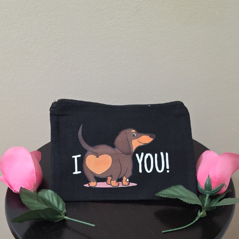 NIP: DACHSHUND "I ❤️ YOU" POUCH - Picture 5 of 5